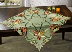 Tisch- und Raumdekoration mit herbstlicher Stickerei