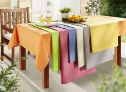 Tischdecke oder Sitzkissen für den Innen- und Außenbereich mit Fleckschutz-Ausrüstung