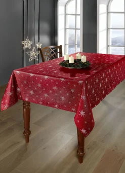 Tischdekoration mit Fleckschutz und Glitzergarn