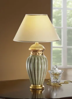 Tischleuchte mit echter Blattgoldauflage