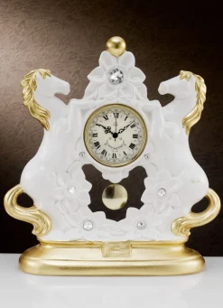 Tischuhr aus italienischer Keramik