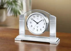 Tischuhr mit Mineralglas-Rückwand