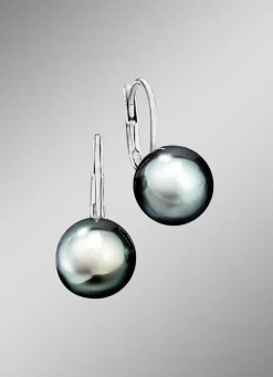 Tolle Ohrringe mit Tahiti-Zuchtperlen