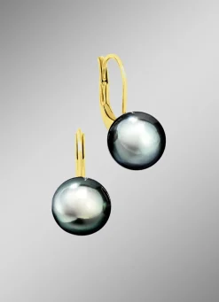 Tolle Ohrringe mit Tahiti-Zuchtperlen