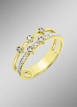 Toller Damenring mit Brillanten und Diamanten
