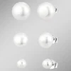 Tolles Ohrstecker-Set mit Süßwasser-Zuchtperlen, 3 Paar