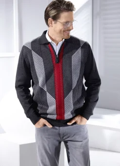 Tragangenehmer Polopullover mit kurzem Reißverschluss