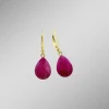 Tropfen-Ohrringe mit Rubin