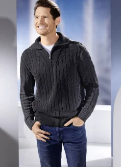 Troyer mit kurzem Reißverschluss in 5 Farben