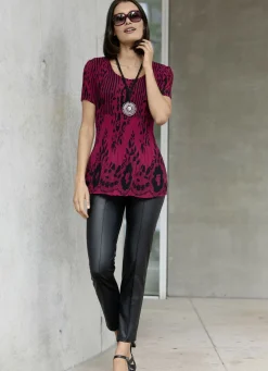 Tunika mit Bordüren-Druck