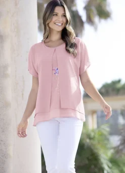 Tunika mit dekorativem Motiv-Druck