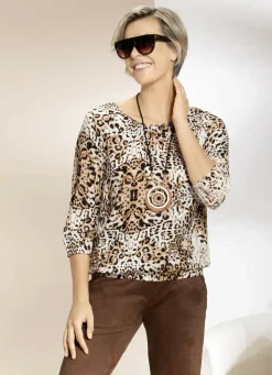 Tunika mit dekorativer Fältelung