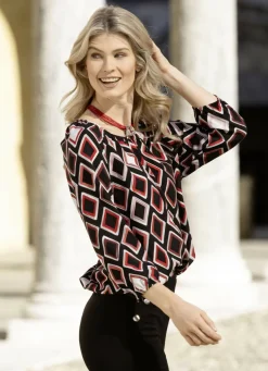 Tunika mit farbbrillantem Druck