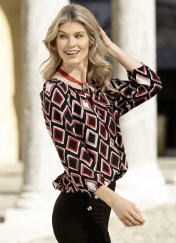 Tunika mit farbbrillantem Druck