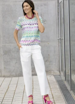 Tunika mit farbbrillantem Druck