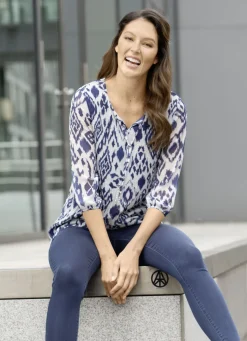 Tunika mit farbbrillantem Druck