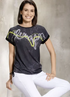 Tunika mit funkelnder Strasssteinzier