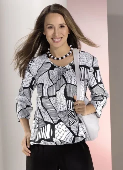 Tunika mit hübscher Fältelung am Ausschnitt