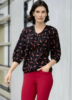 Tunika mit Inkjet-Druck