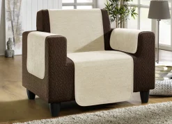 Unempfindliche Sessel-,Couch- und Armlehnenschoner aus Chenille