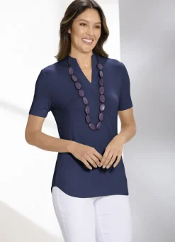 Unifarbene Shirt-Tunika