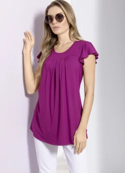 Unifarbene Shirt-Tunika