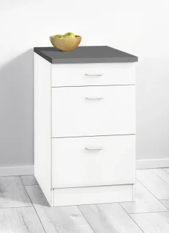 Unterschrank mit 1 Schublade und 2 Auszügen