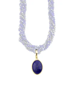 Vergoldeter Anhänger mit Lapislazuli