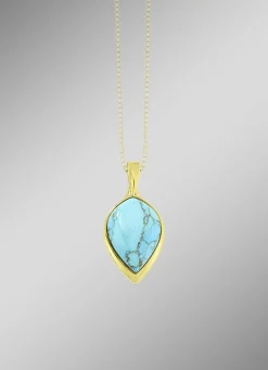 Vergoldeter Anhänger mit Türkis