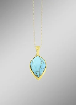 Vergoldeter Anhänger mit Türkis