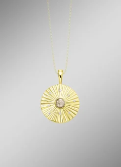 Vergoldeter Anhänger mit Zirkon