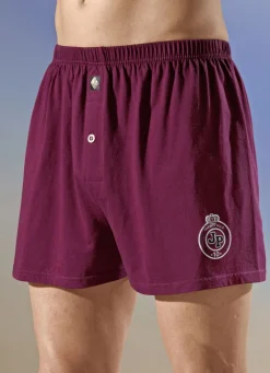 Viererpack Boxershorts, uni mit Druckmotiv