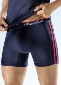 Viererpack Pants, uni mit Kontraststreifen