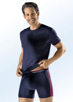 Viererpack Pants, uni mit Kontraststreifen