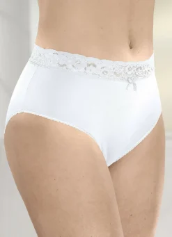 Viererpack Slips mit elastischem Spitzenbund