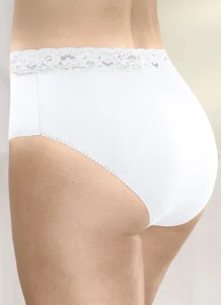 Viererpack Slips mit elastischem Spitzenbund