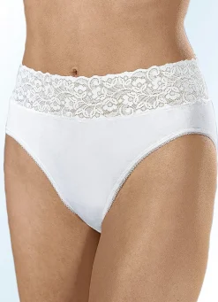 Viererpack Slips mit Elastikspitzenbund