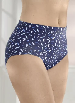 Viererpack Slips mit farbharmonischem Druckdessin