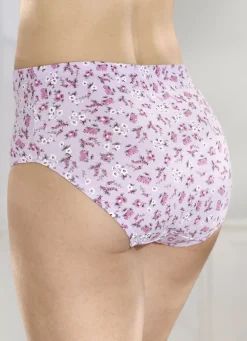Viererpack Slips mit Floraldessin