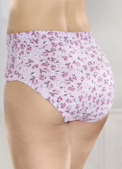 Viererpack Slips mit Floraldessin