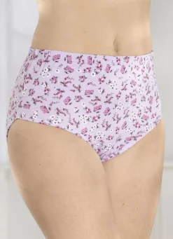 Viererpack Slips mit Floraldessin