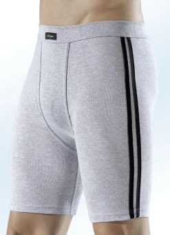 Viererpack Unterhosen mit seitlichen Kontraststreifen, knielang