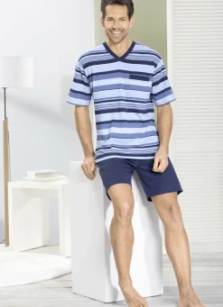 Vorteilspack: Schlafanzug und Shorty im Set, mit V-Ausschnitt