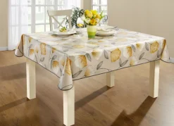 Wachstuch-Tischdecke mit Ginkgo-Motiven