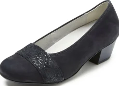 Waldläufer, bequeme Damen-Pumps, Weite K, mit herausnehmbarem Fußbett