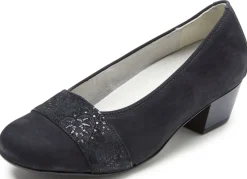 Waldläufer, bequeme Damen-Pumps, Weite K, mit herausnehmbarem Fußbett