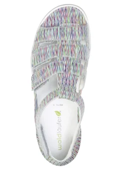 Waldläufer, bequeme Damen-Sandalen, Weite H, mit herausnehmbarem Fußbett