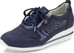 Waldläufer, bequeme Damen-Schnürschuhe, Weite H, mit herausnehmbarem Fußbett