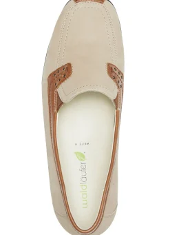 Waldläufer, bequeme Damen-Slipper, Weite H, mit herausnehmbarem Fußbett