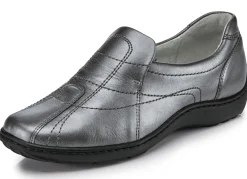 Waldläufer, bequeme Damen-Slipper, Weite H, mit herausnehmbarem Fußbett